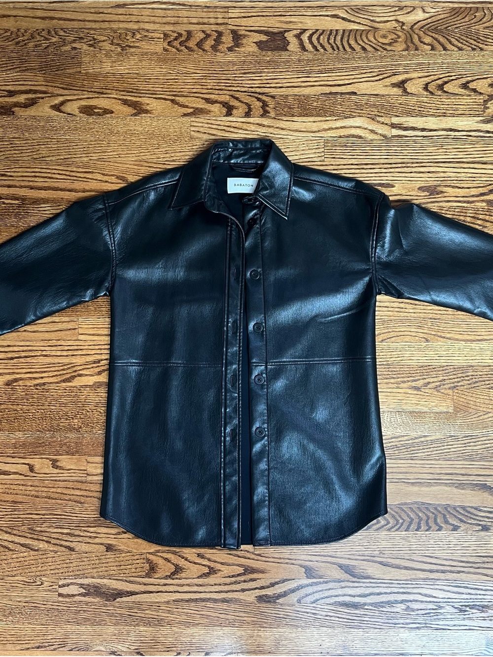 Babaton Black Pelli Shirt Jacket
